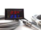Dual Intercooler Supercharger Digital Temperature Gauge Sensor 1/8" NPT - Mainline Sensors
