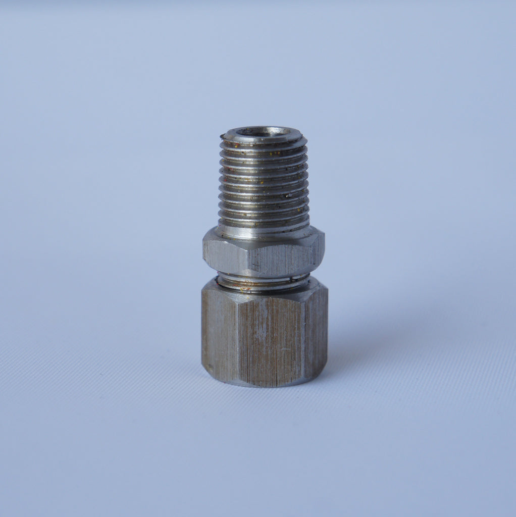 1/8" NPT Male Compression Fitting- Stainless Steel - 0D 5MM. - Mainline Sensors